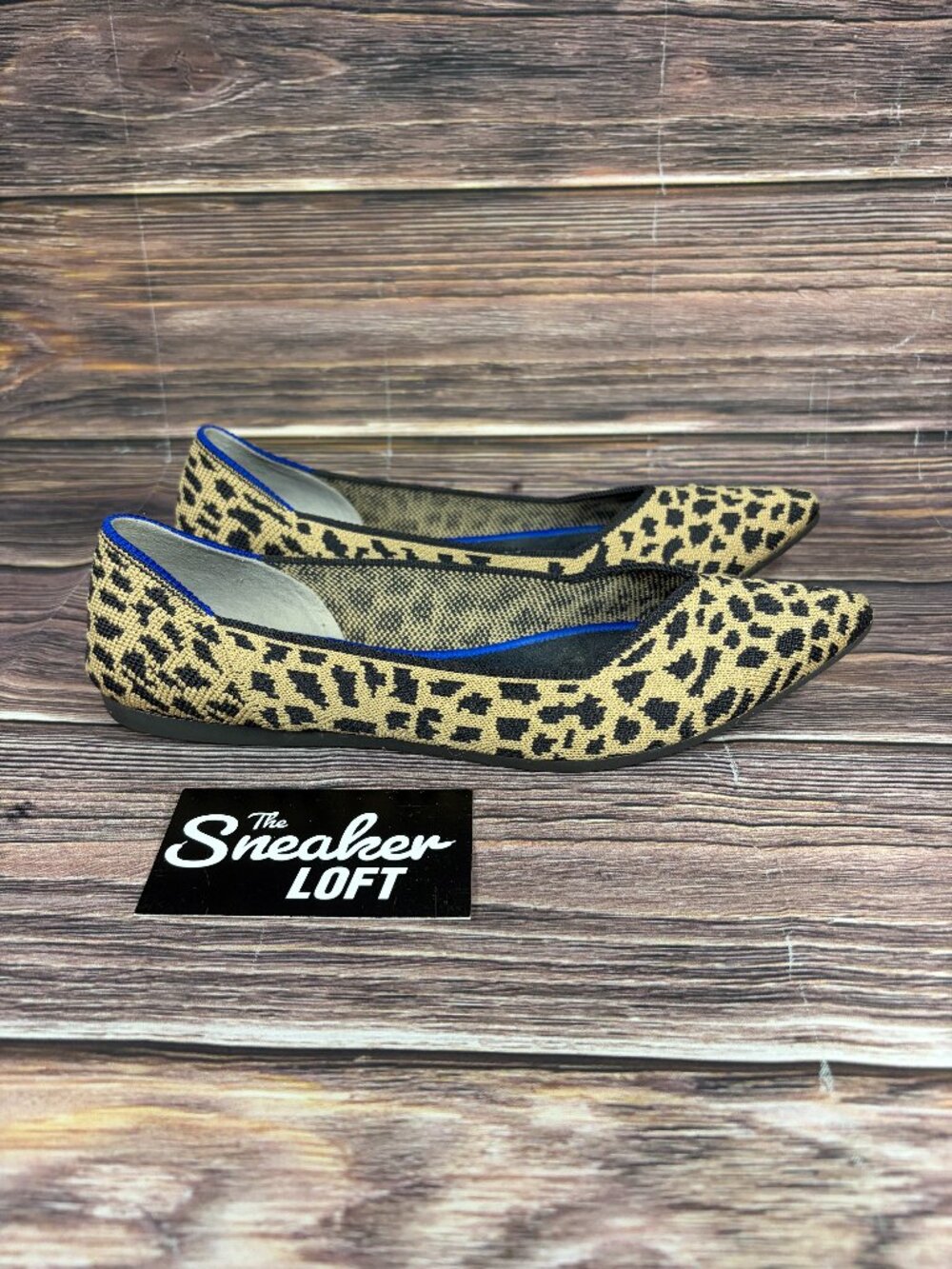 Rothy's The Point Ballet Flats Leopard Print Women's Slip On Shoes Size 8